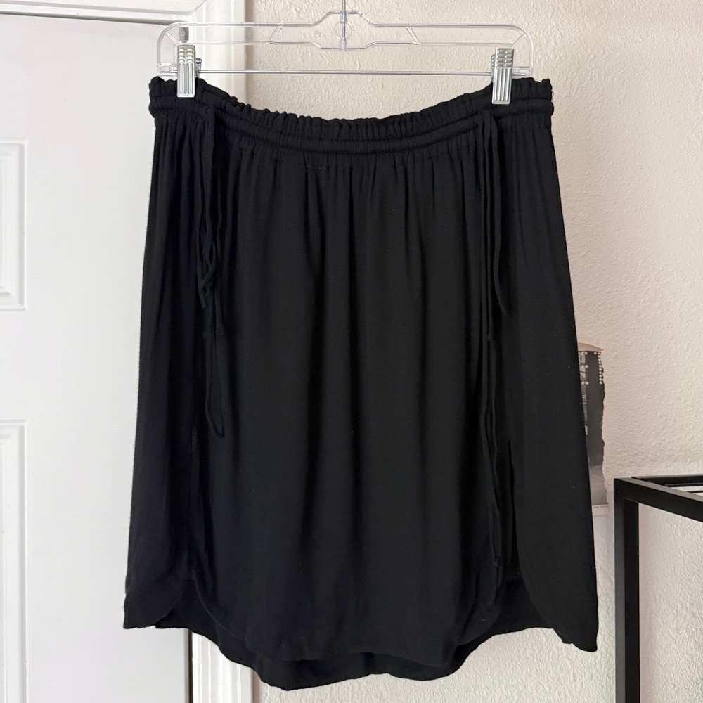 ISABEL MARANT ETOILE black tie detail pull on elastic waist mini skirt